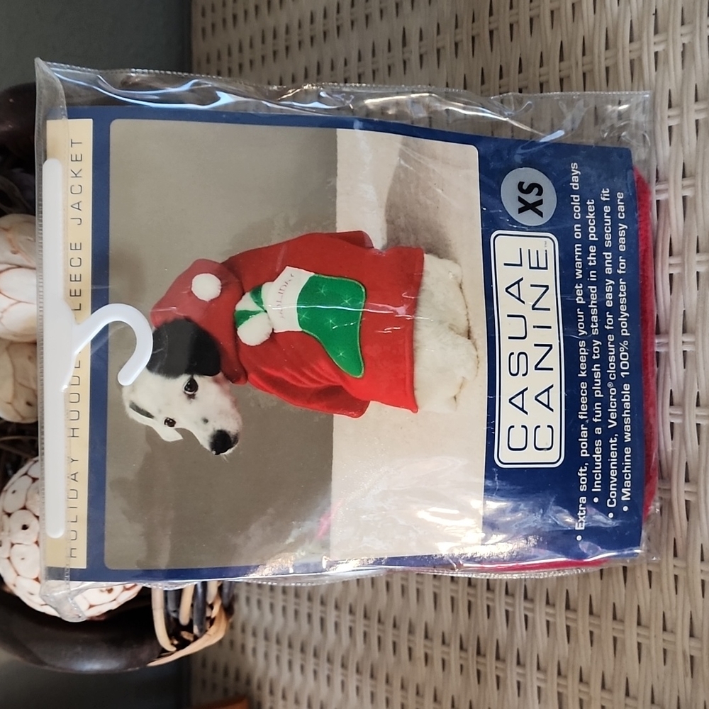 NWT Holiday Hooded Fleece Jacket for K9